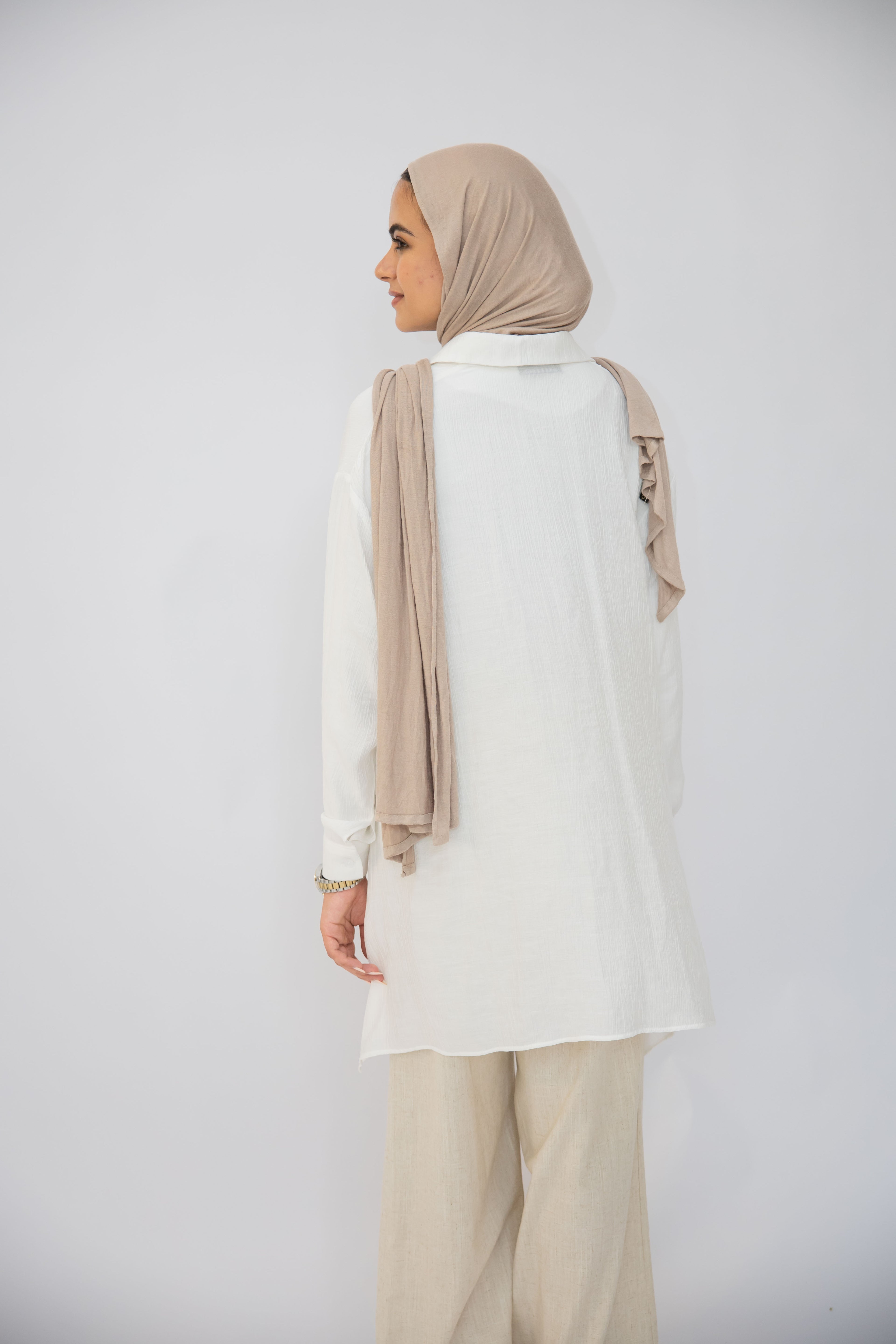 Pleat Lines top in White