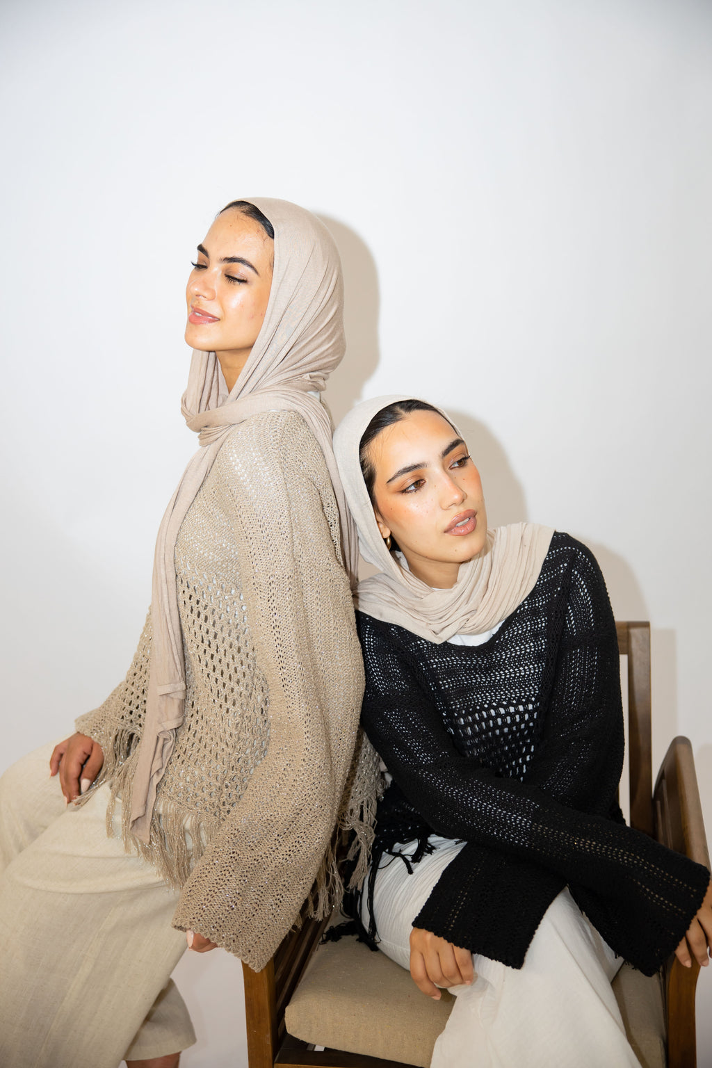 Sea threads crochet top in Black