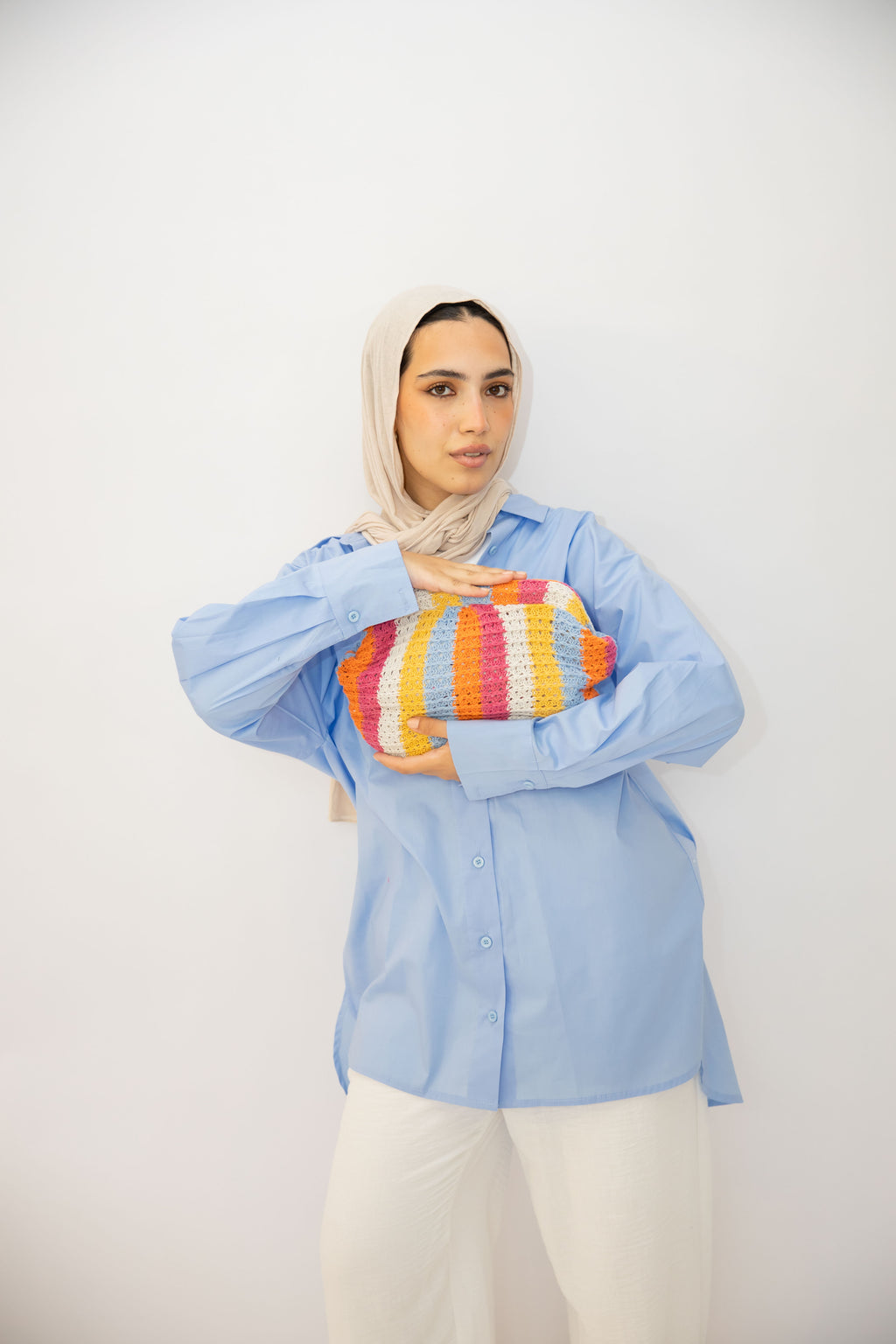 Daily Poplin shirt in baby blue