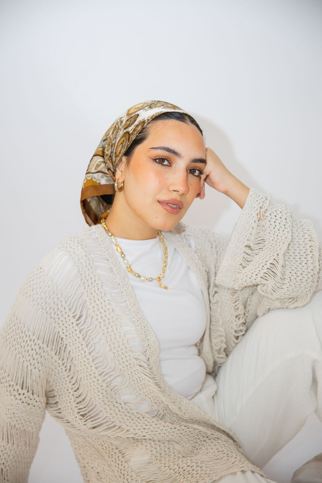 Coastal Crochet Cardigan in Off White