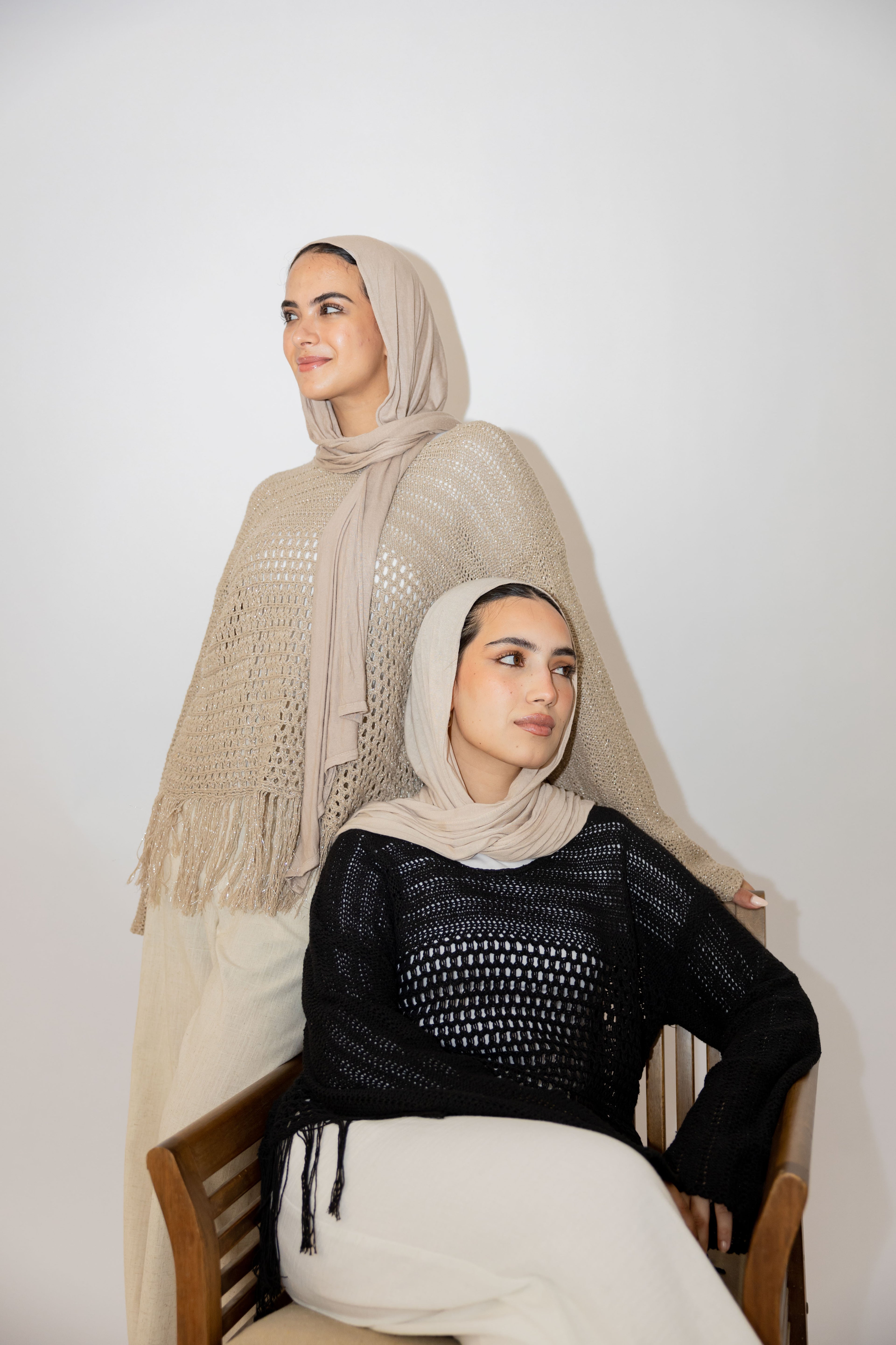 Sea threads crochet top in Black