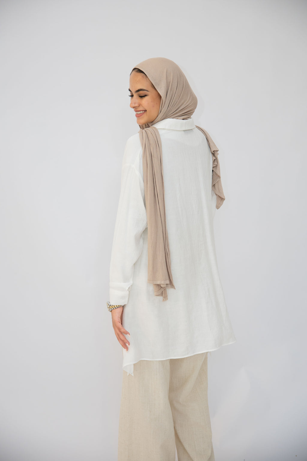 Pleat Lines top in White