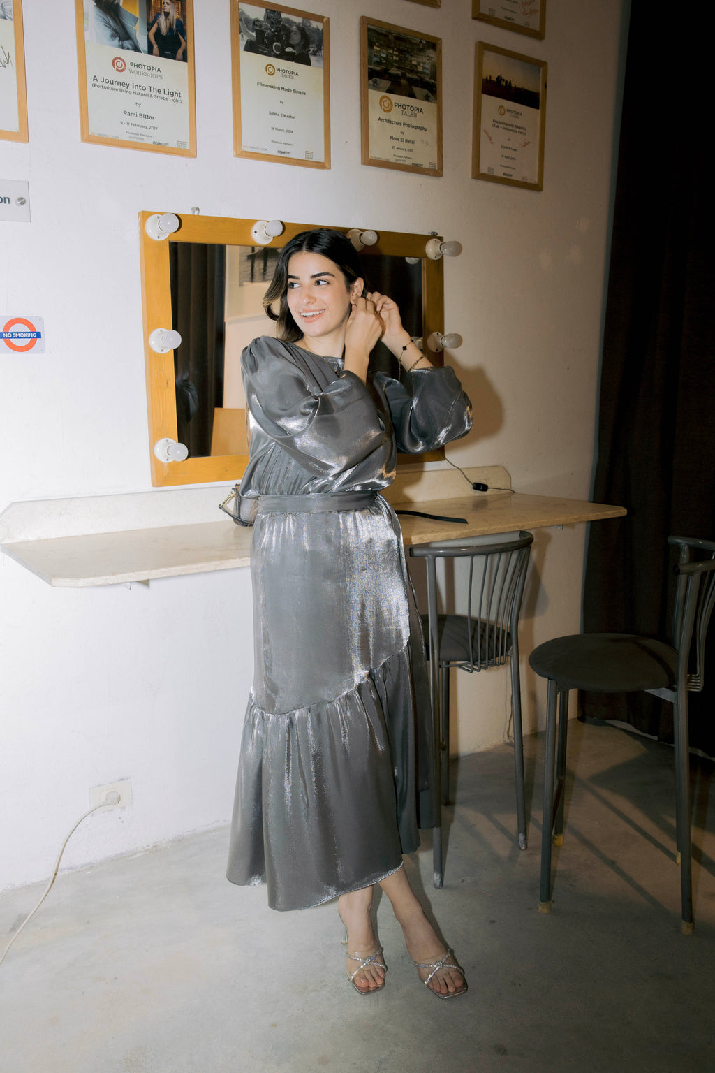 Isla Set in Metallic Silver