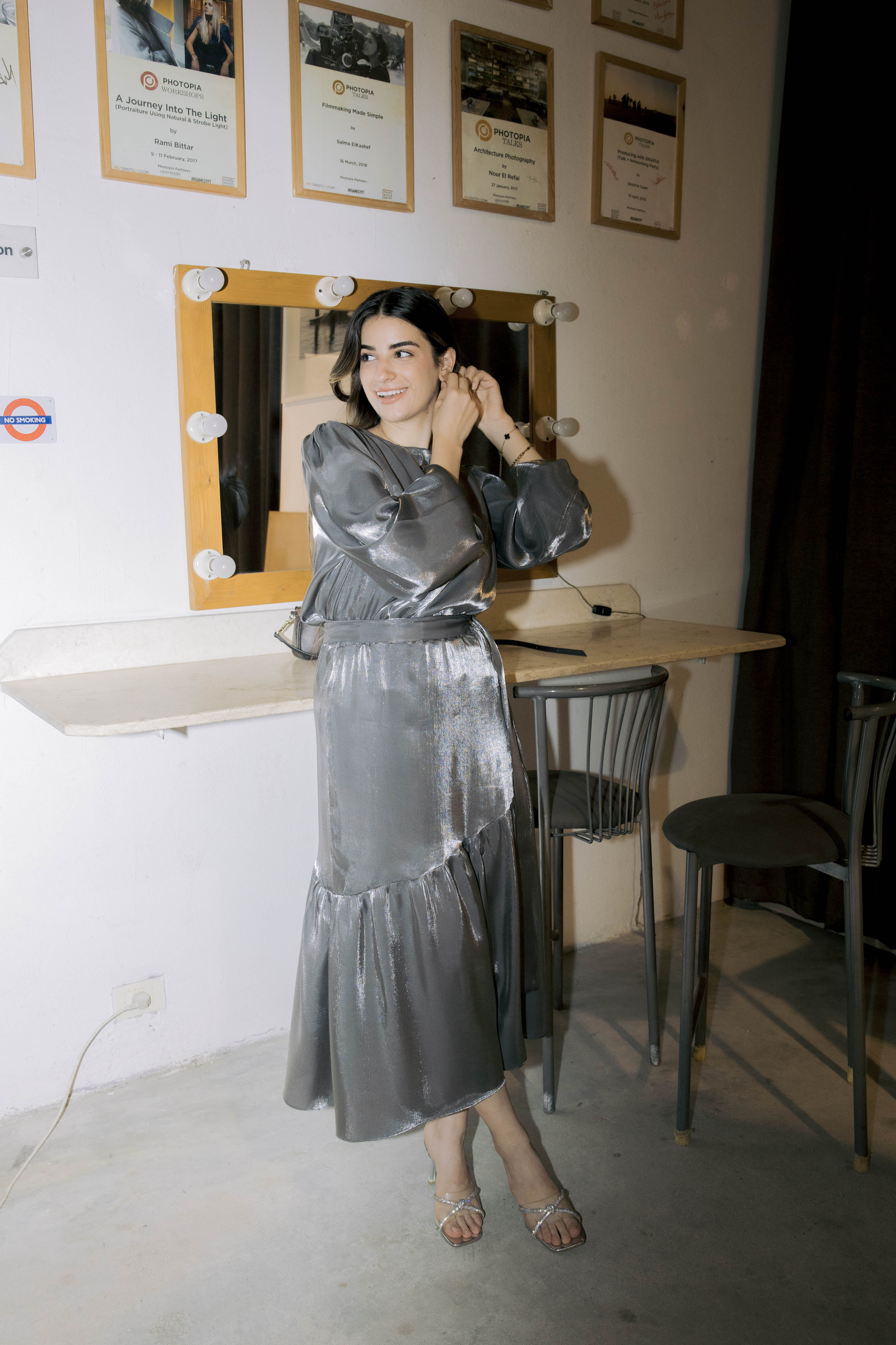 Isla Set in Metallic Silver