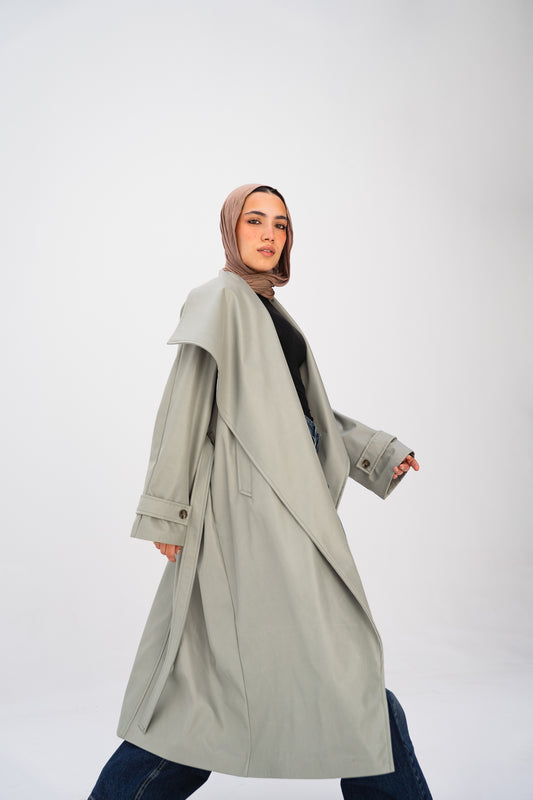 The Timeless Trench Coat in Light Olive