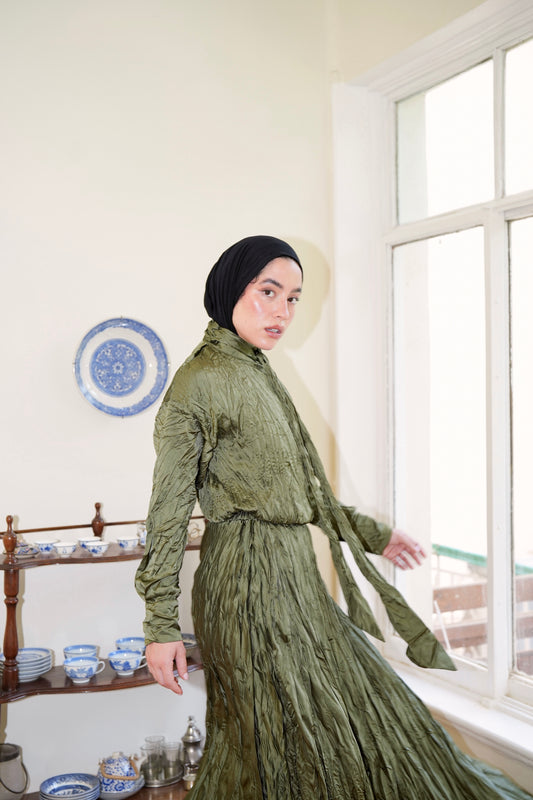 The Anne Top in Olive