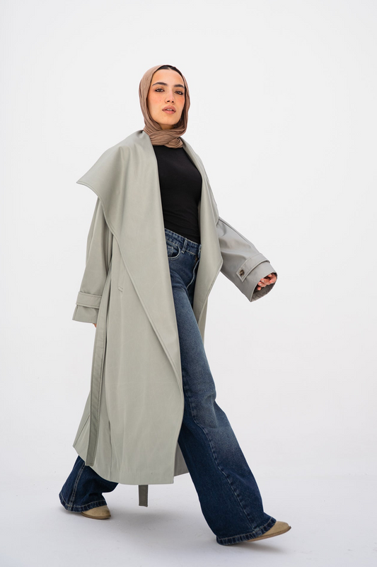 The Timeless Trench Coat in Light Olive