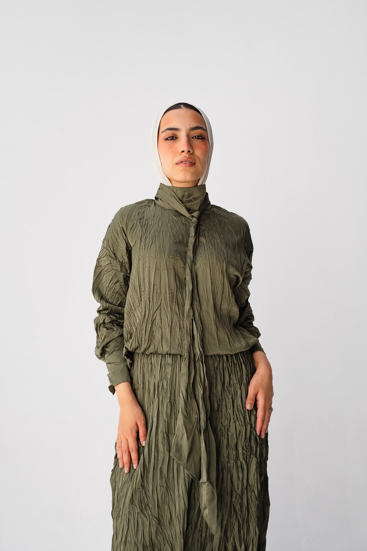 The Anne Top in Olive