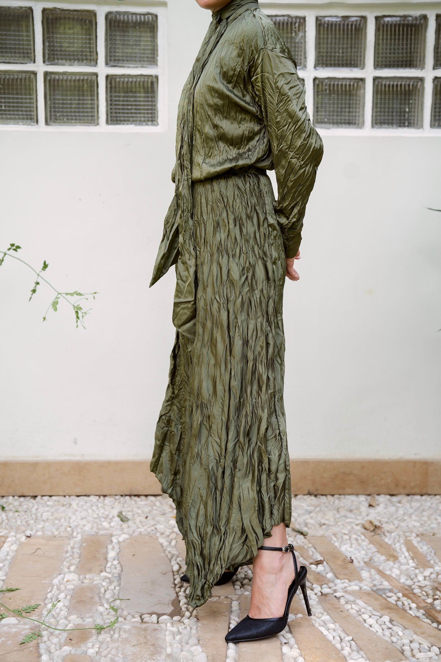 The Anne Top in Olive