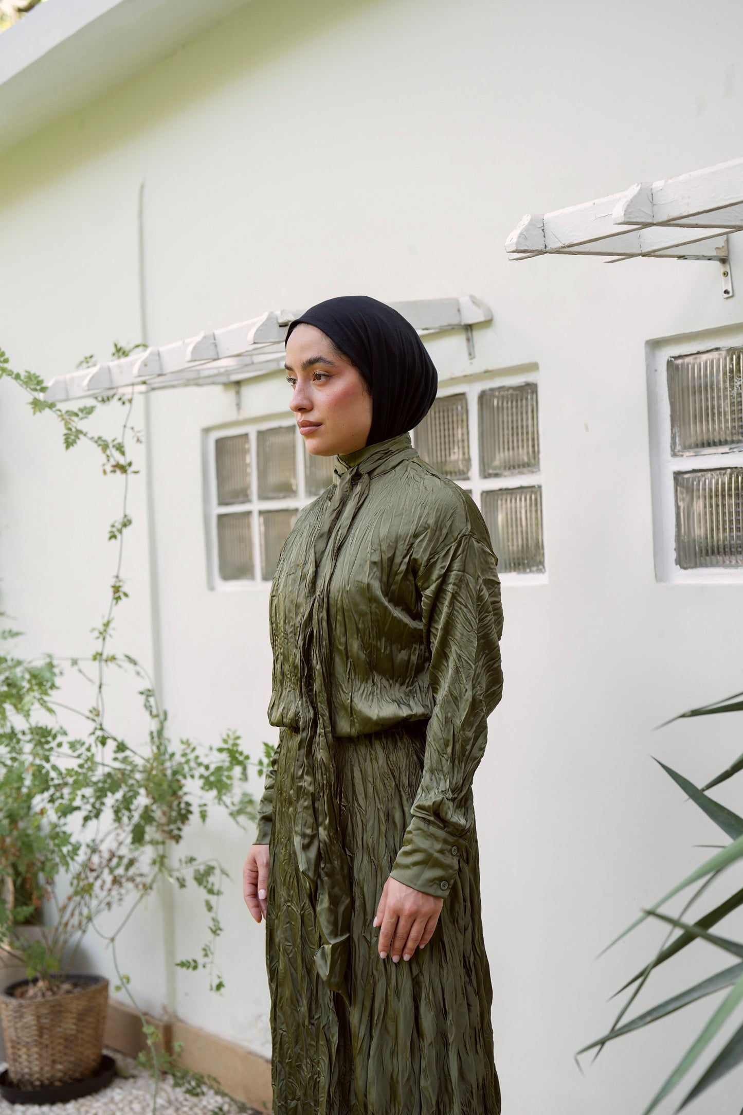 The Anne Top in Olive