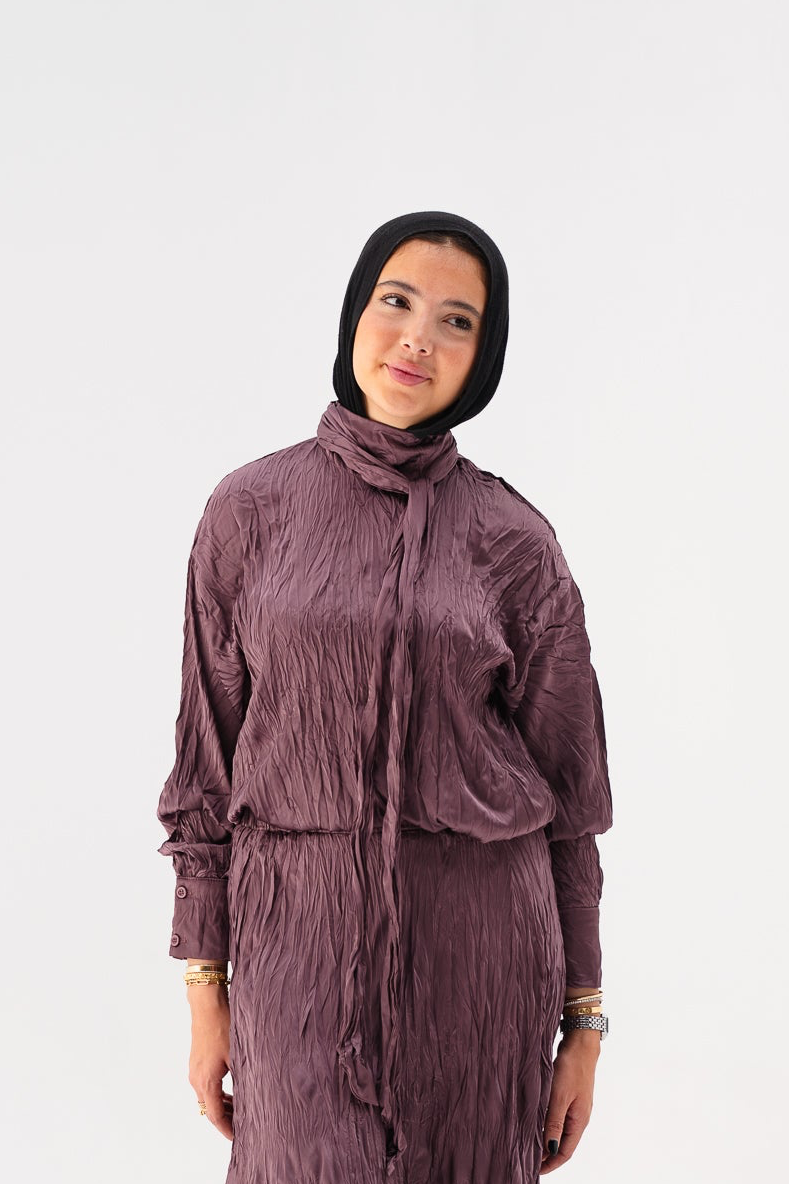 The Anne Top in Mauve Wine
