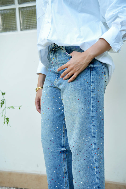Extra You Denim Pants in Light Blue