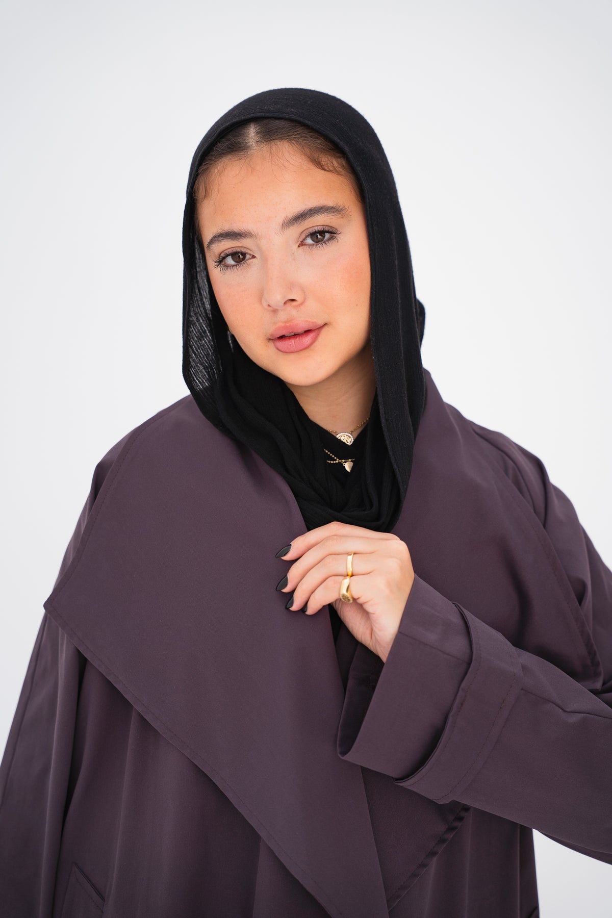 The Timeless Trench Coat in Chocolate Plum