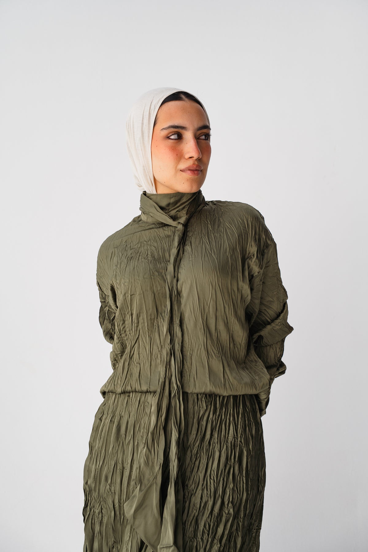 The Anne Top in Olive