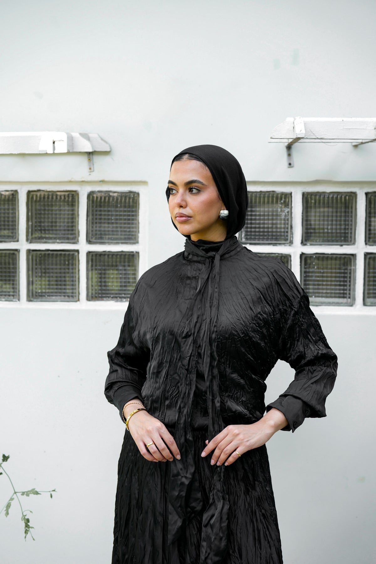 Anne Crushed skirt in Black