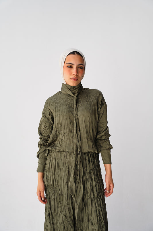 The Anne Top in Olive